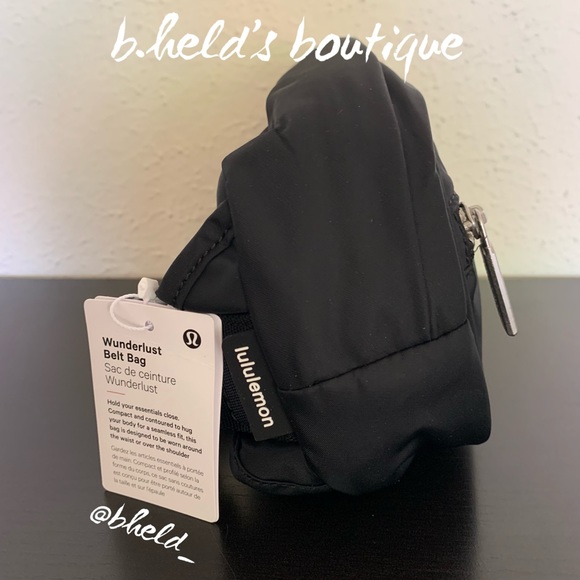 lululemon Wunderlust Belt Bag in Black Neutral w/Silver Zipper One Size New NWT - Picture 2 of 16
